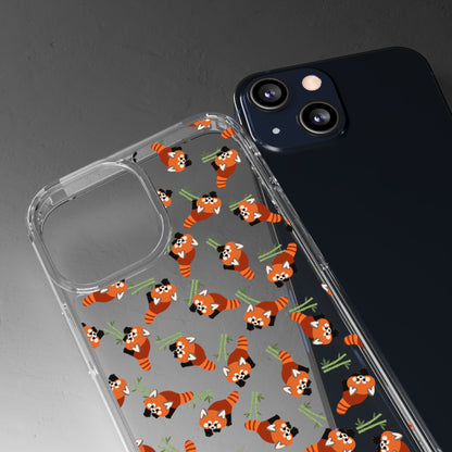Red Panda Clear Phone Case