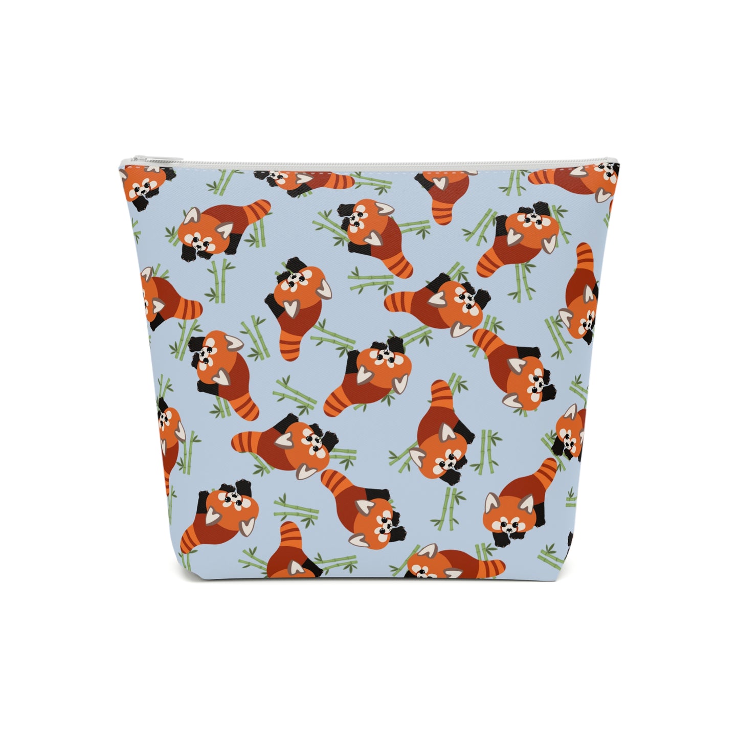 Baby Blue Red Panda Cosmetic Bag