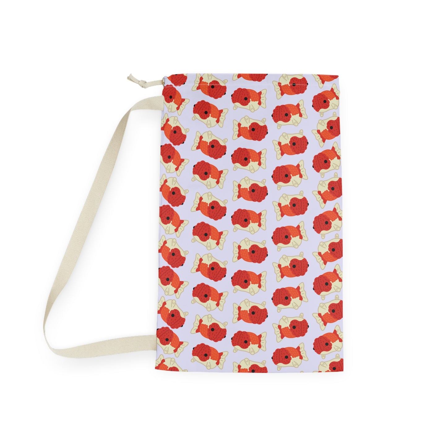 Lavender Chubby Goldfish Drawstring Bag