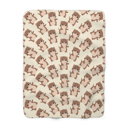 Otter Cozy Fleece Blanket