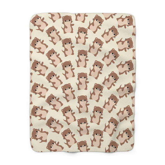 Otter Cozy Fleece Blanket