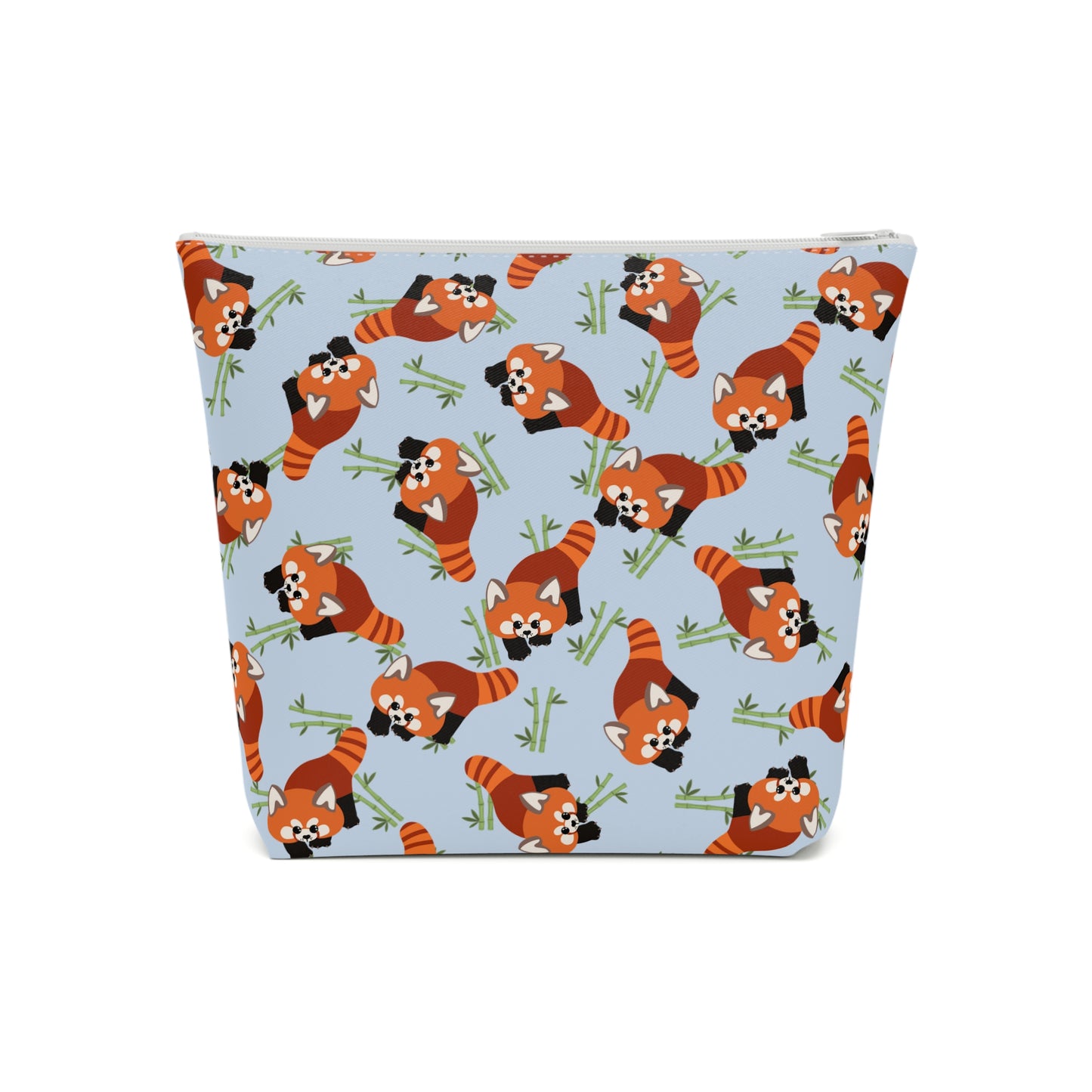 Baby Blue Red Panda Cosmetic Bag