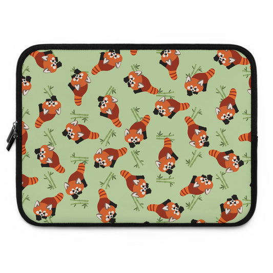 Matcha Green Red Panda Laptop Sleeve