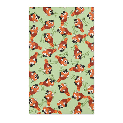 Matcha Green Red Panda Rug