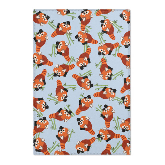 Baby Blue Red Panda Rug