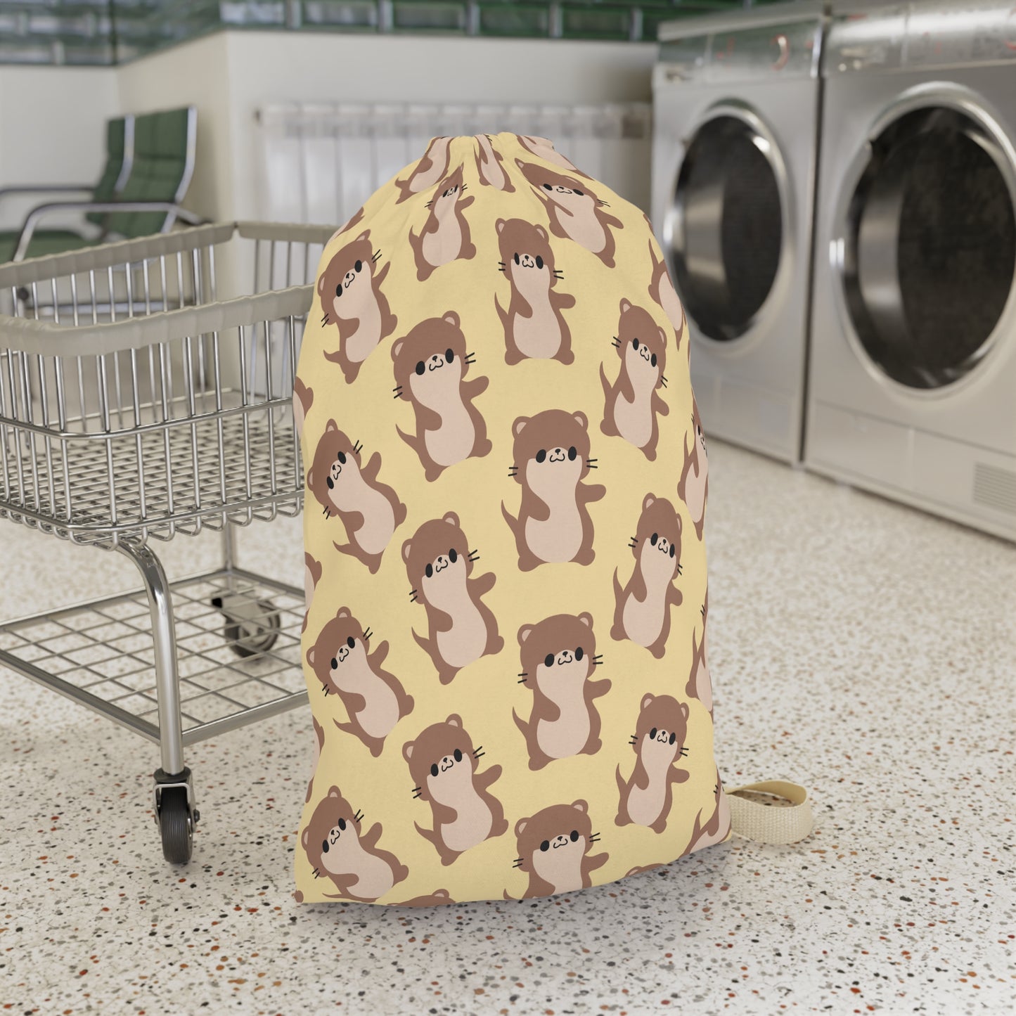Butter Otter Drawstring Bag
