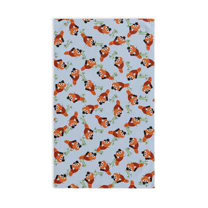 Baby Blue Red Panda Hand Towel