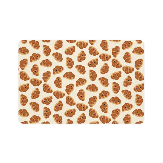 Blushing Croissant Pet Food Mat