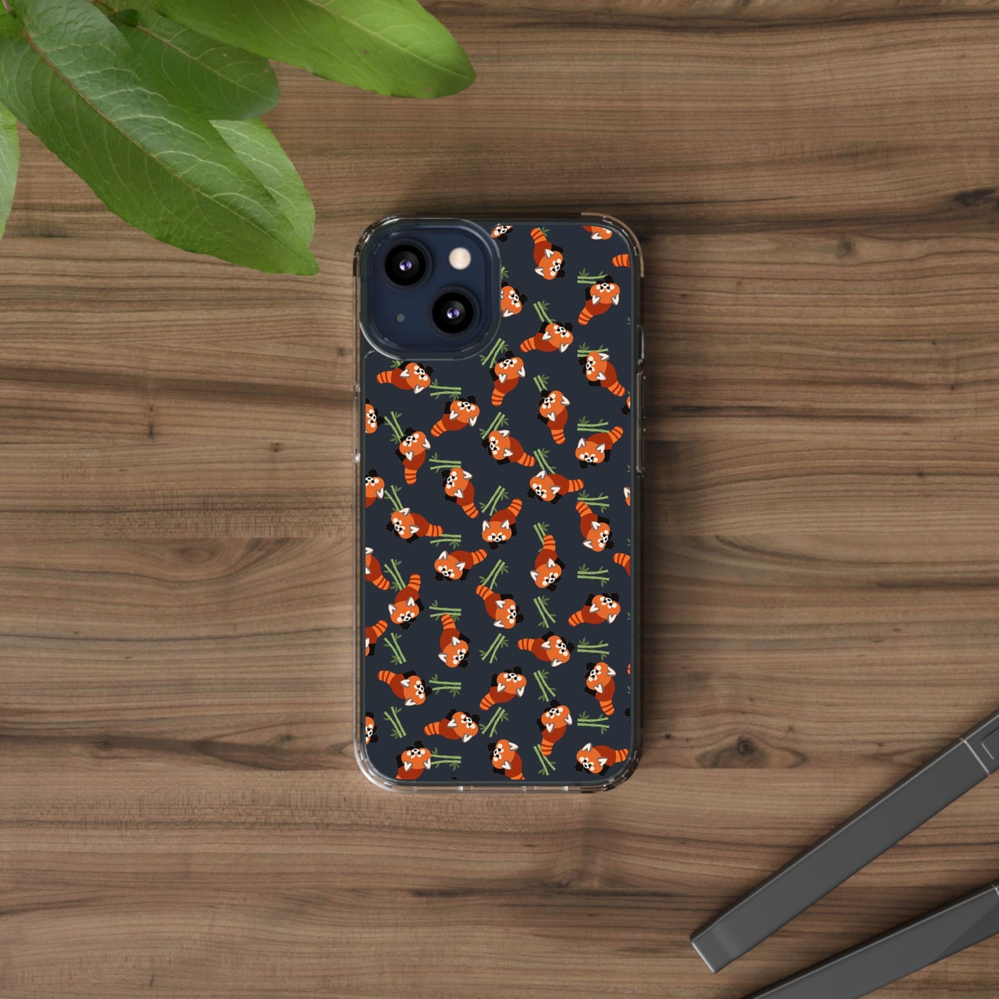 Red Panda Clear Phone Case