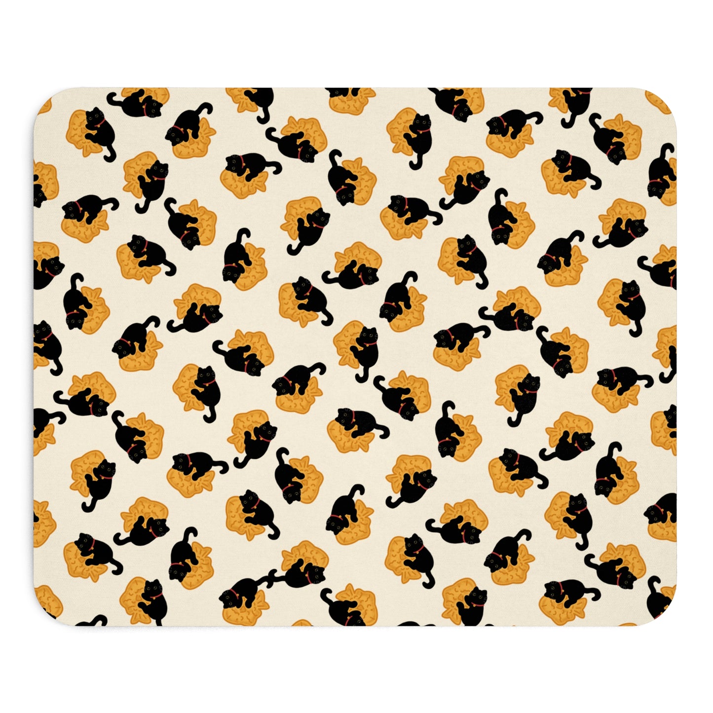 Black Cat Taiyaki Mouse Pad