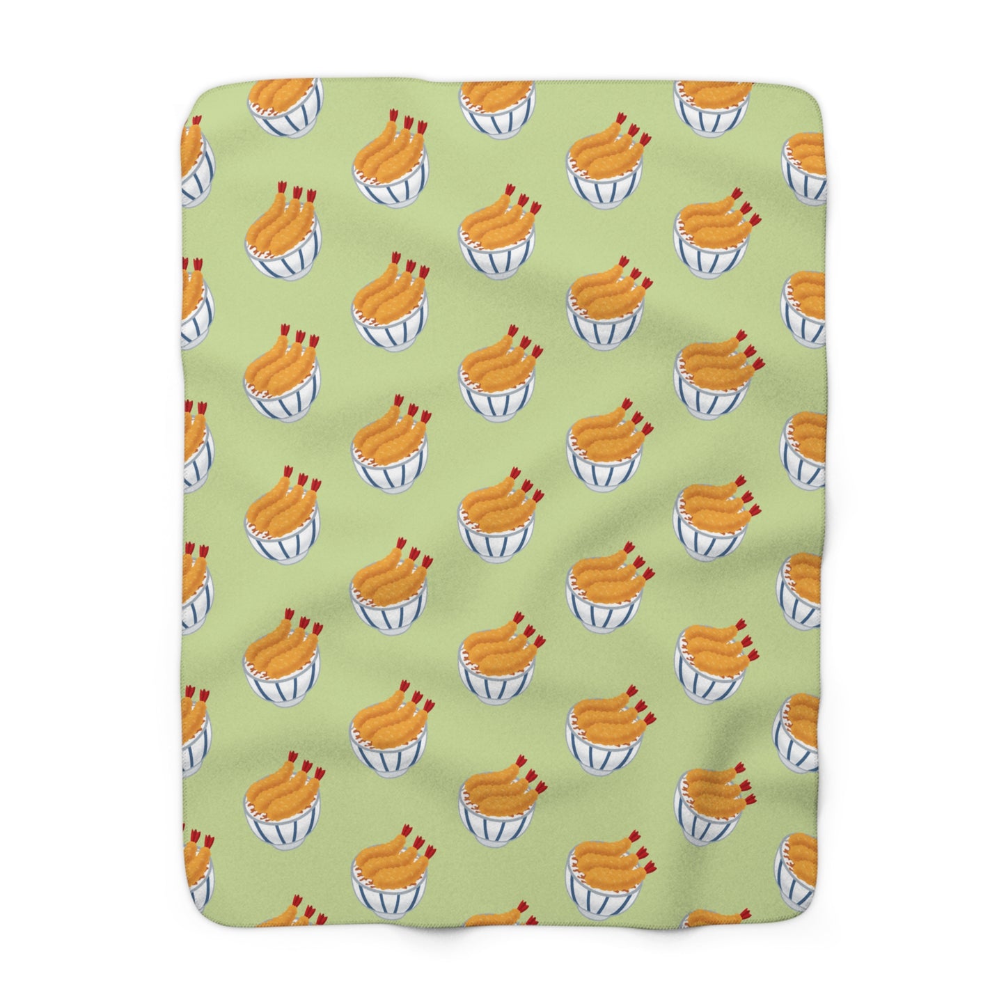Matcha Green Tempura Cozy Fleece Blanket