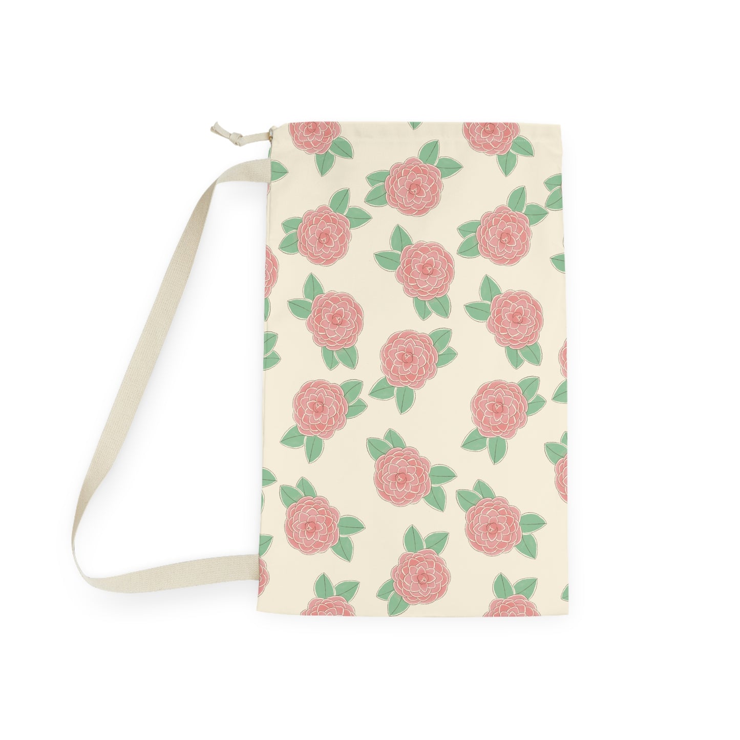 Japanese Camellia Drawstring Bag