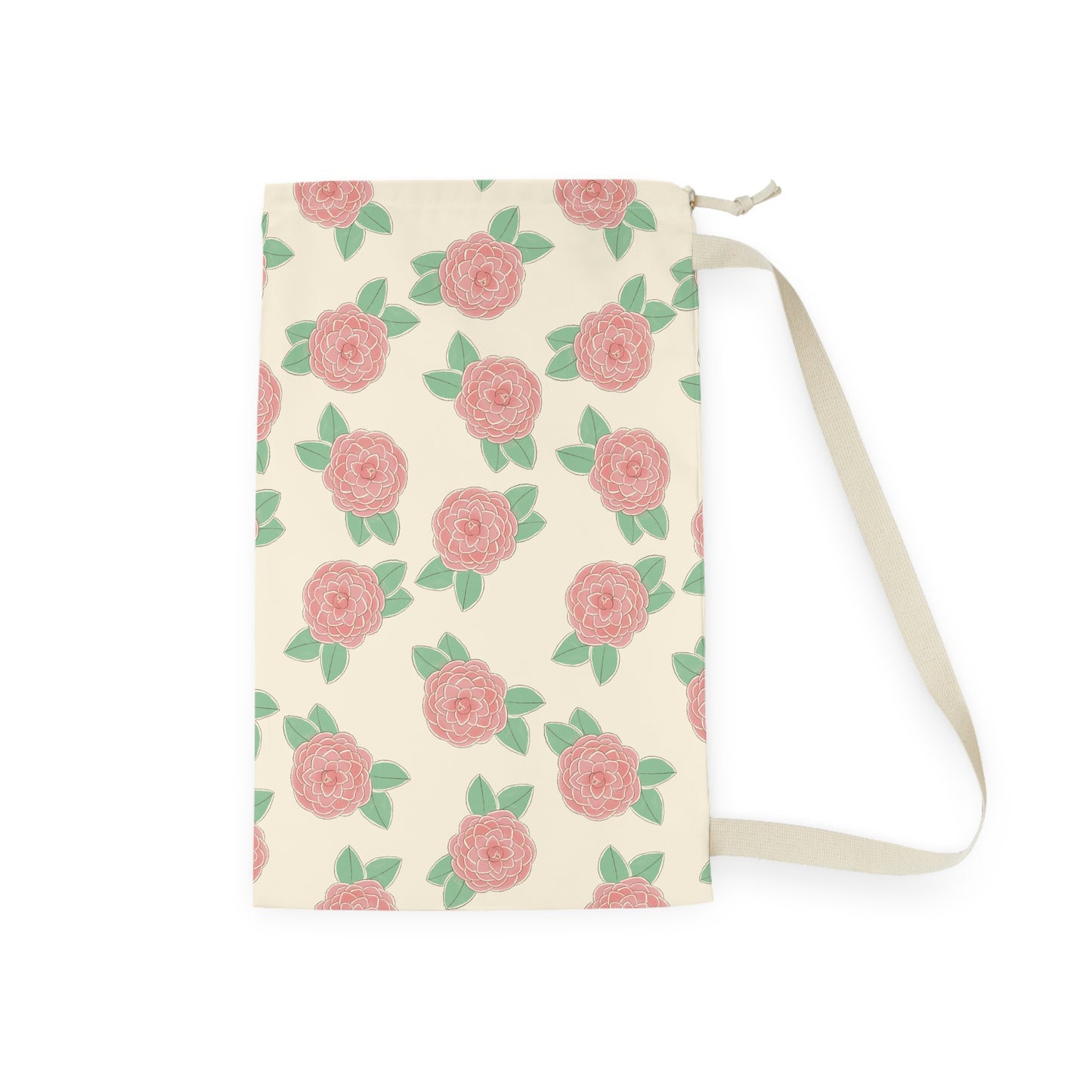 Japanese Camellia Drawstring Bag