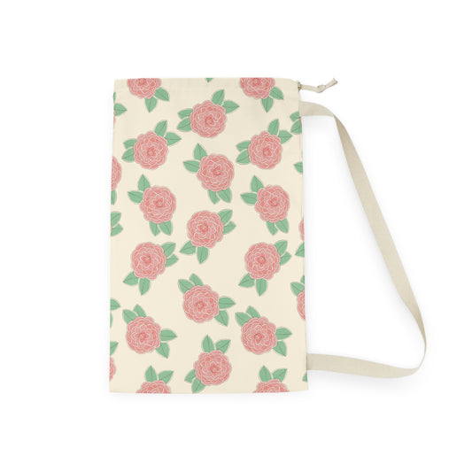 Japanese Camellia Drawstring Bag