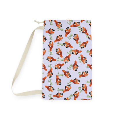 Lavender Red Panda Drawstring Bag