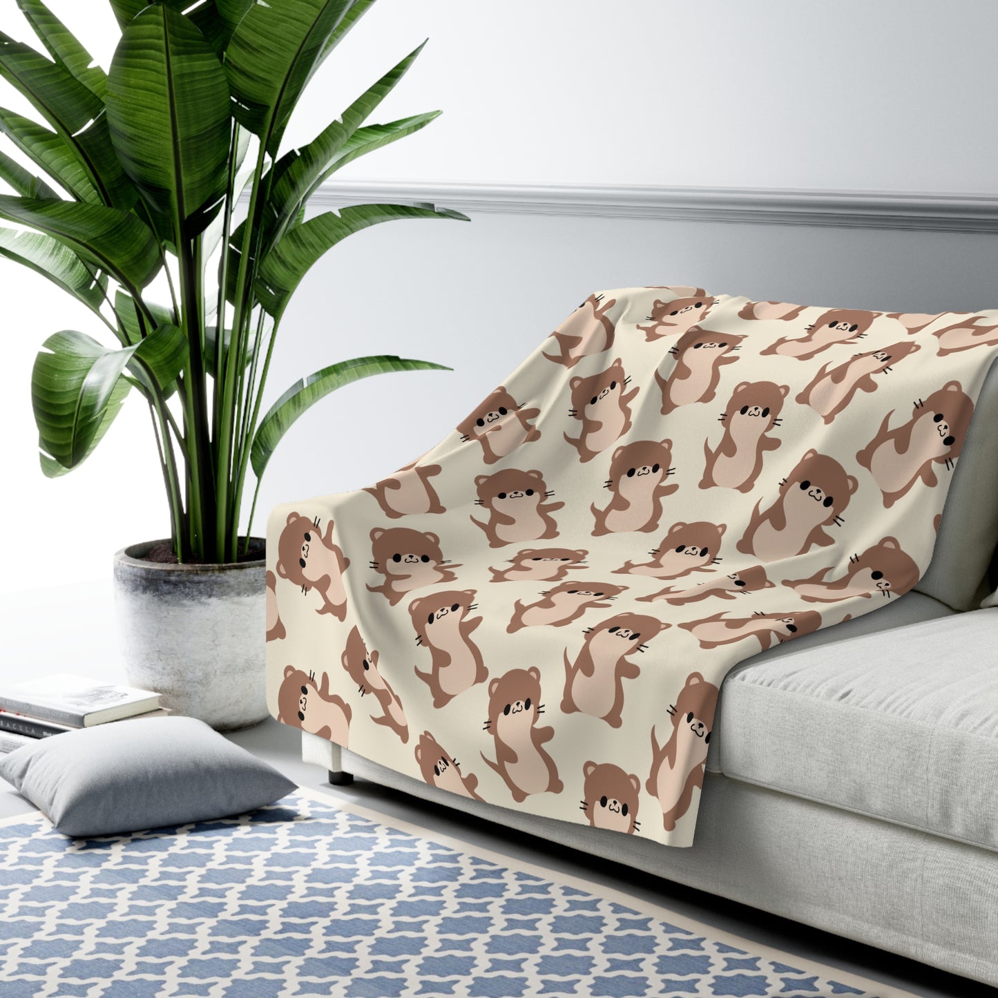 Otter Cozy Fleece Blanket