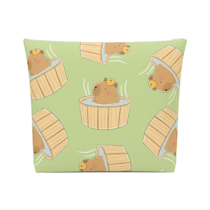 Matcha Green Capybara Bath Cosmetic Bag