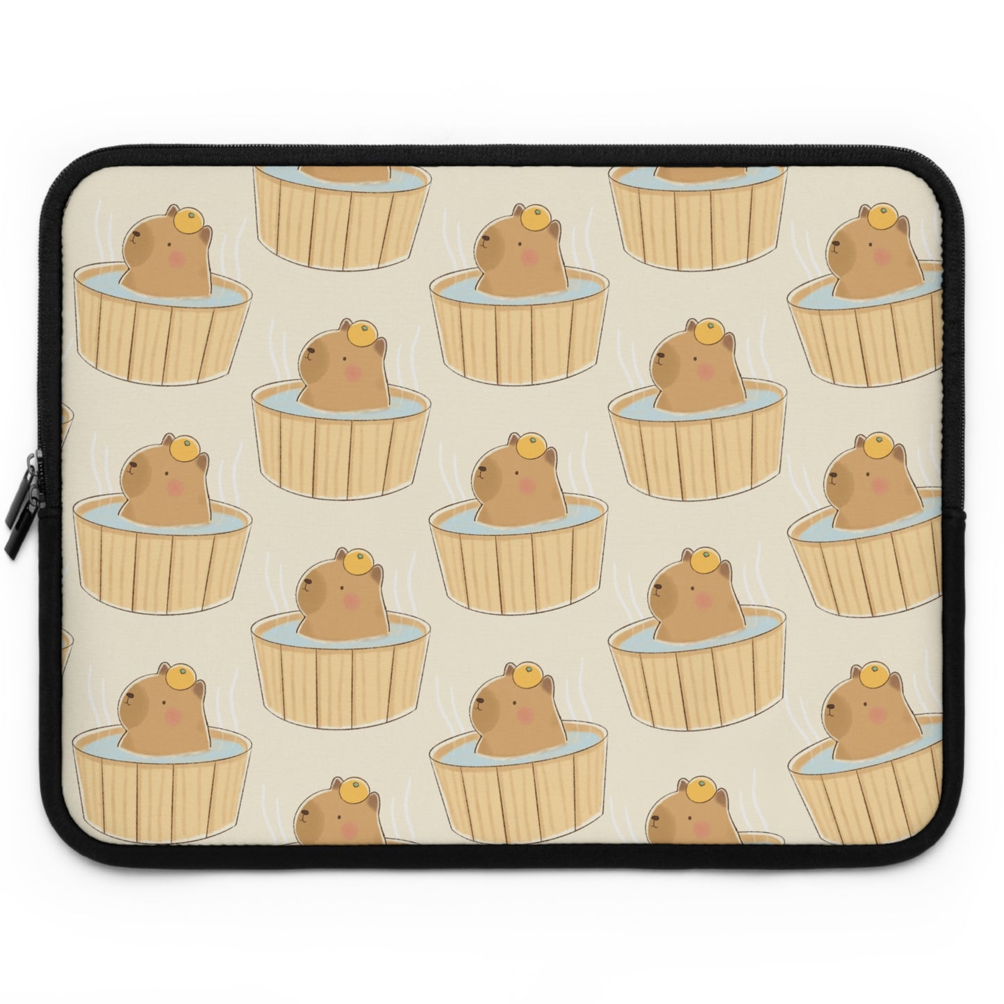 Capybara Bath Laptop Sleeve