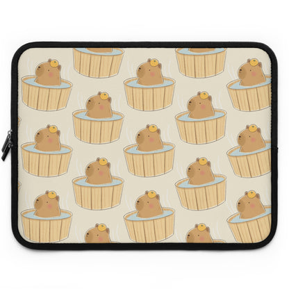 Capybara Bath Laptop Sleeve