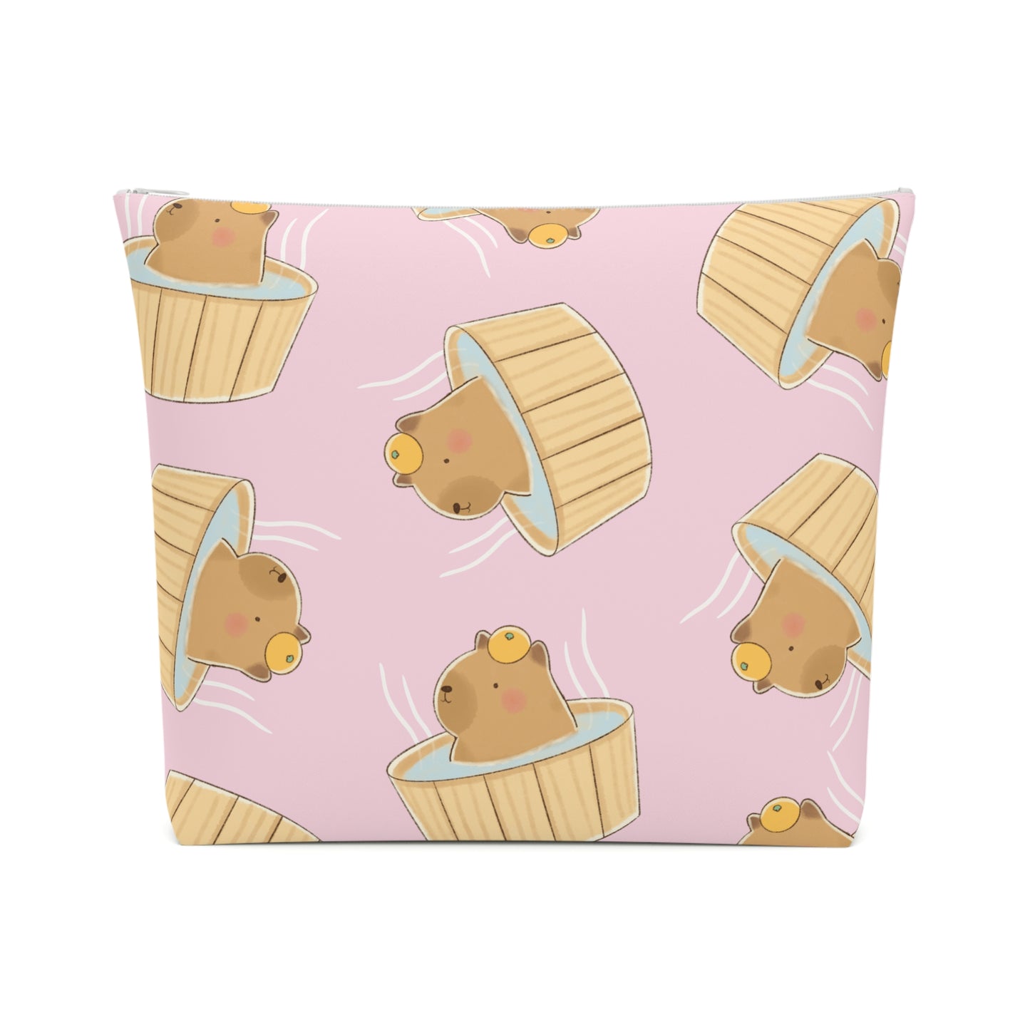 Baby Pink Capybara Bath Cosmetic Bag