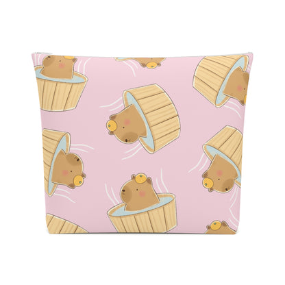 Baby Pink Capybara Bath Cosmetic Bag