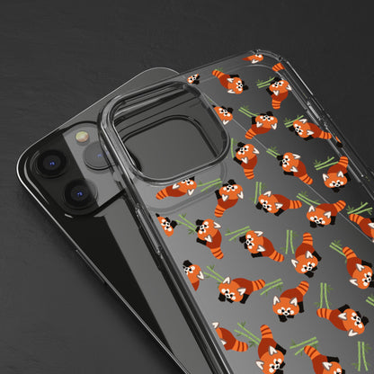 Red Panda Clear Phone Case