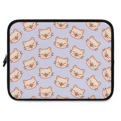 Lavender Kitty Kat Laptop Sleeve