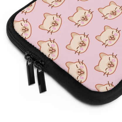 Baby Pink Kitty Kat Laptop Sleeve