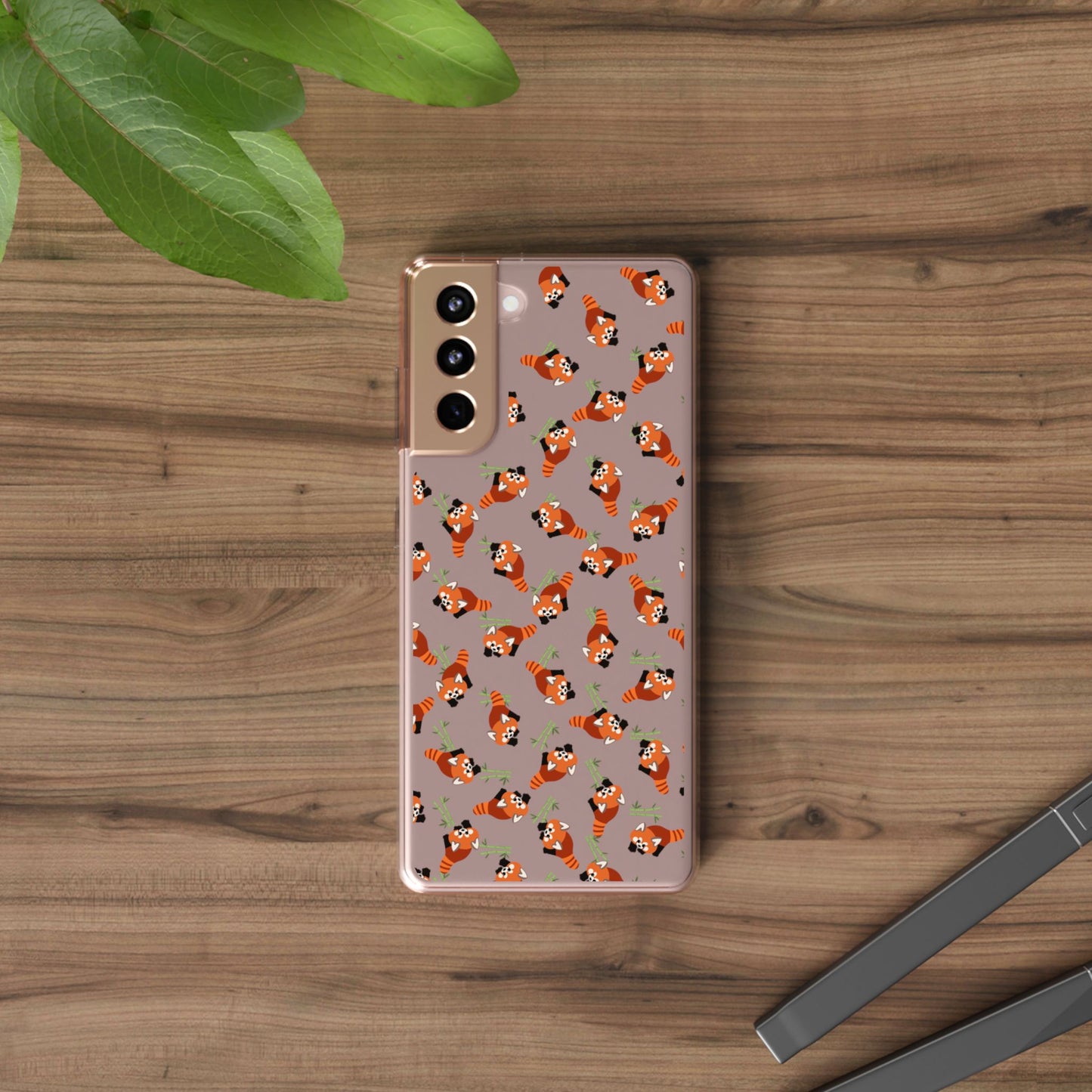Red Panda Clear Phone Case