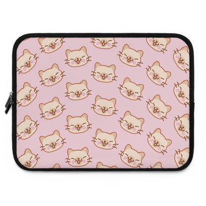 Baby Pink Kitty Kat Laptop Sleeve