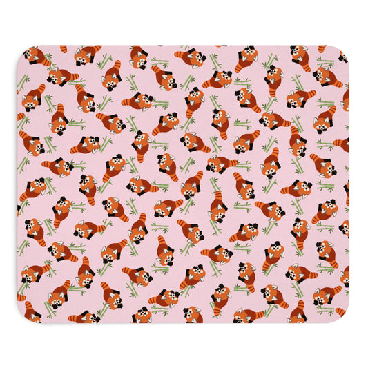 Baby Pink Red Panda Mouse Pad (Type 1)