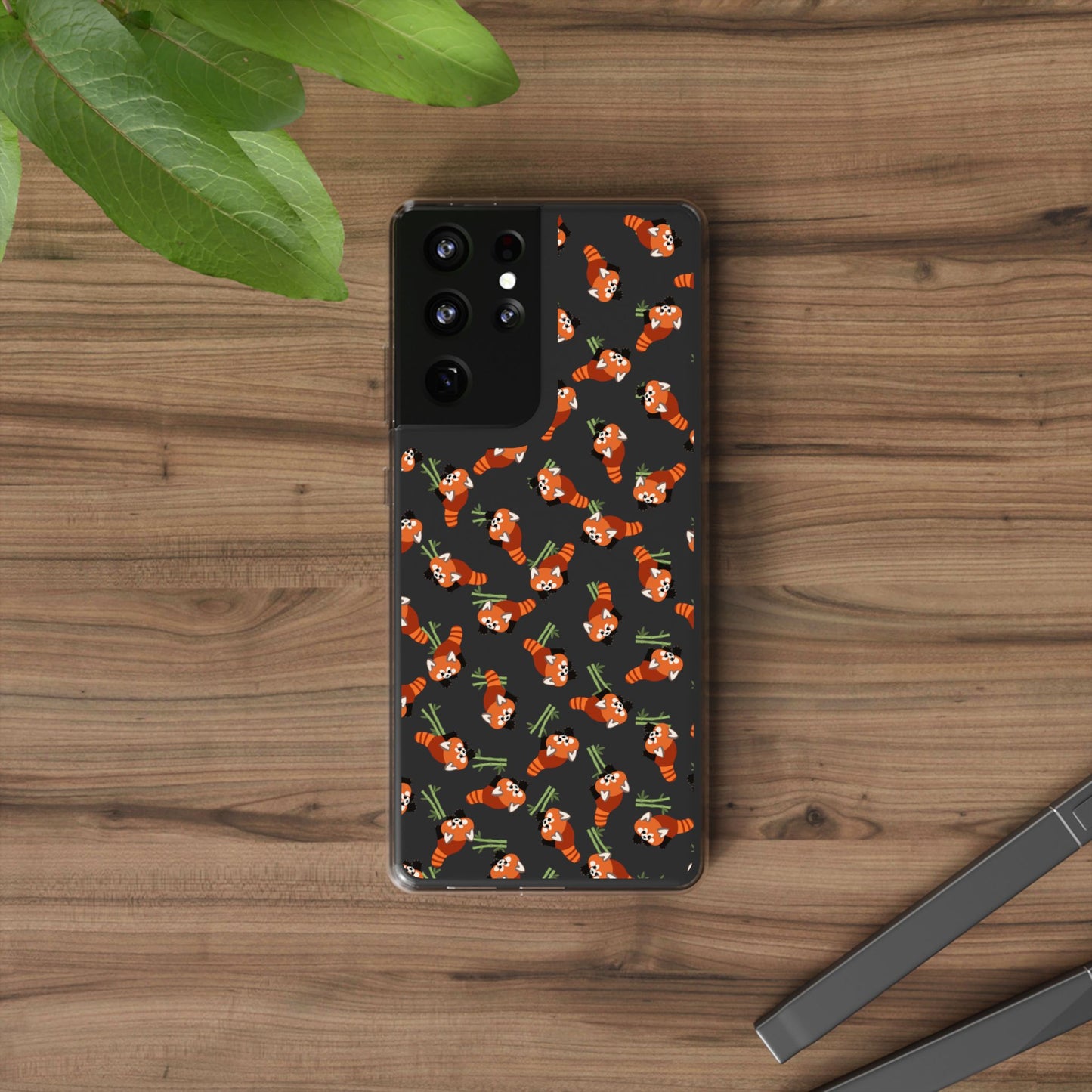 Red Panda Clear Phone Case