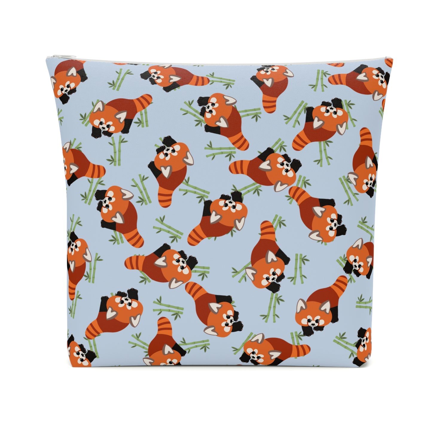 Baby Blue Red Panda Cosmetic Bag