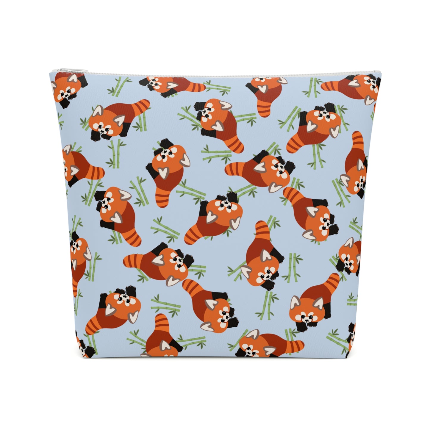 Baby Blue Red Panda Cosmetic Bag