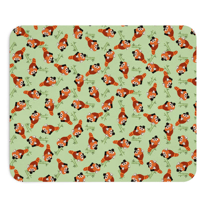 Matcha Green Red Panda Mouse Pad (Type 1)
