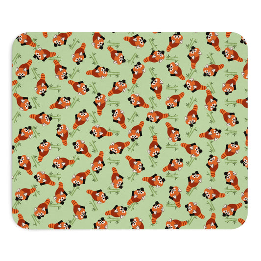 Matcha Green Red Panda Mouse Pad (Type 1)