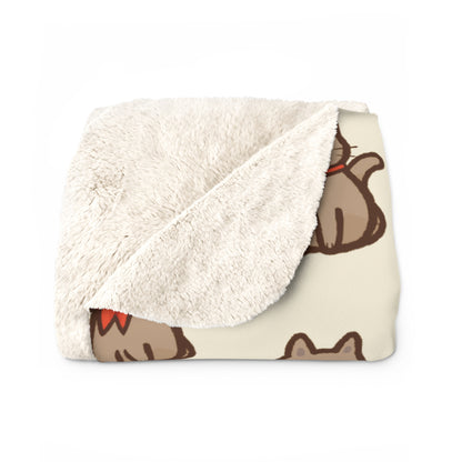 Chocolate Cat Cozy Fleece Blanket