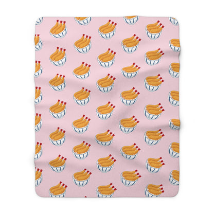 Baby Pink Tempura Cozy Fleece Blanket