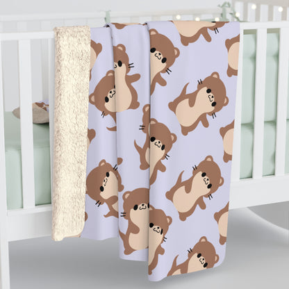 Lavender Otter Cozy Fleece Blanket