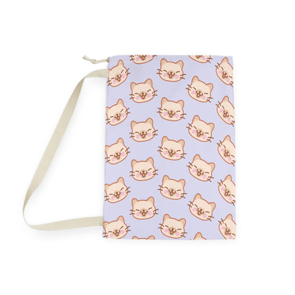 Lavender Kitty Kat Drawstring Bag