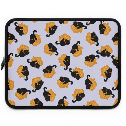 Lavender Black Cat Taiyaki Laptop Sleeve