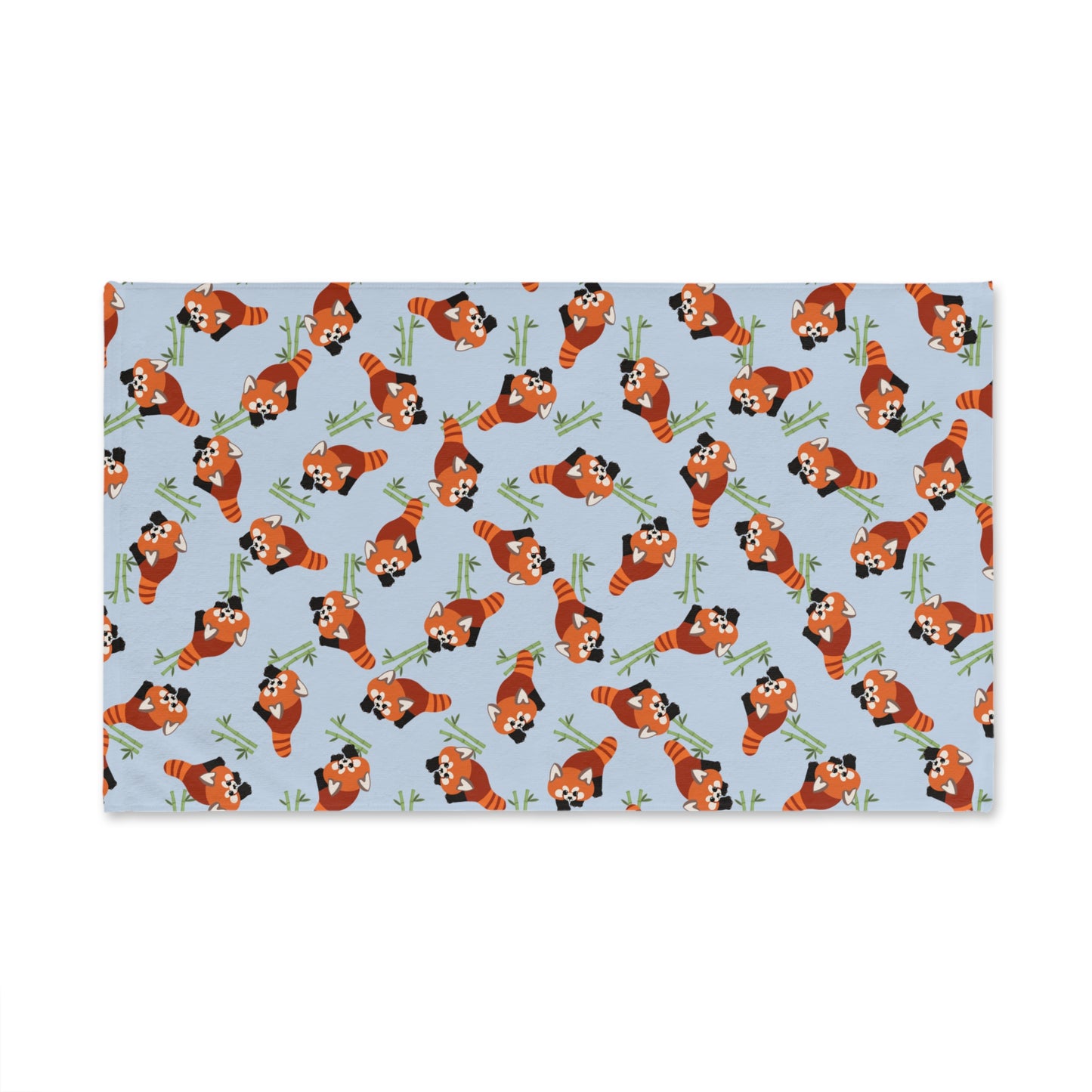 Baby Blue Red Panda Hand Towel