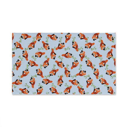 Baby Blue Red Panda Hand Towel
