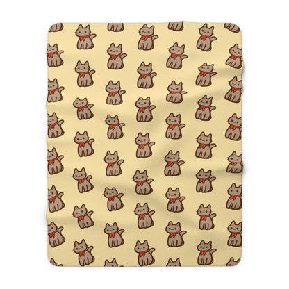 Butter Kitty Kat Cozy Fleece Blanket