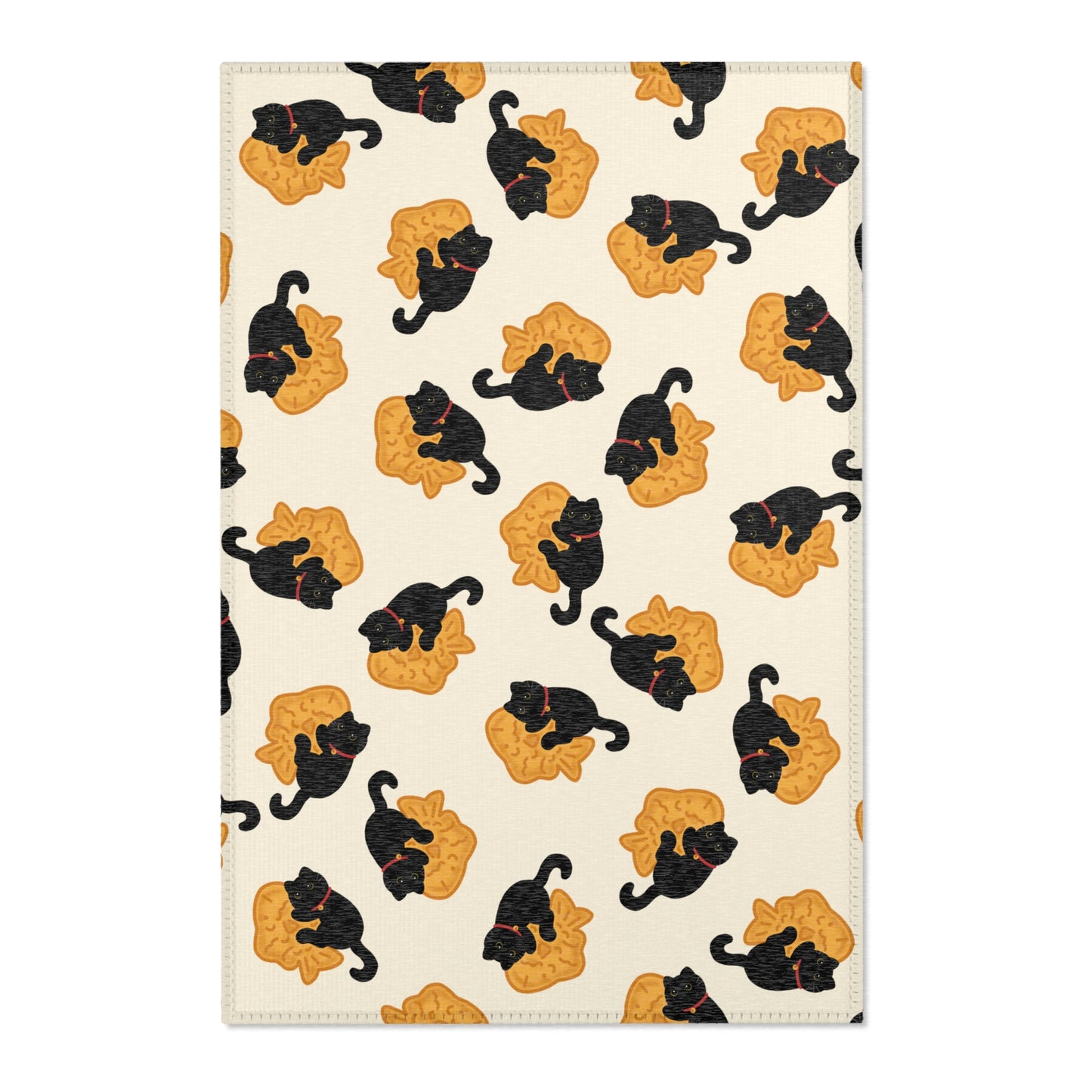 Black Cat Taiyaki Rug