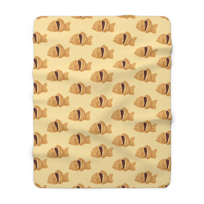 Butter Taiyaki Cozy Fleece Blanket