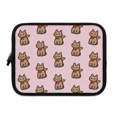 Baby Pink Kitty Kat Laptop Sleeve