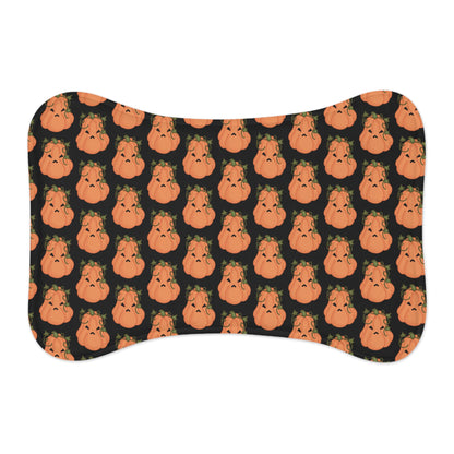 Angry Pumpkin Pet Food Mat