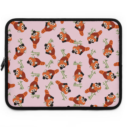 Baby Pink Red Panda Laptop Sleeve