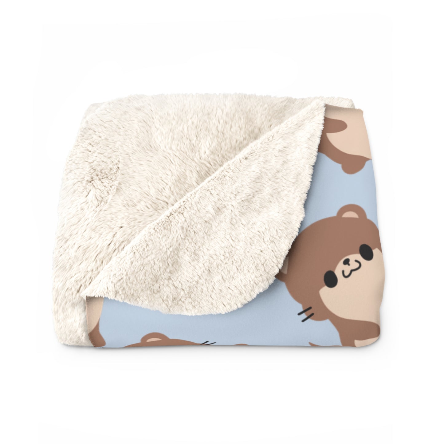 Baby Blue Otter Cozy Fleece Blanket